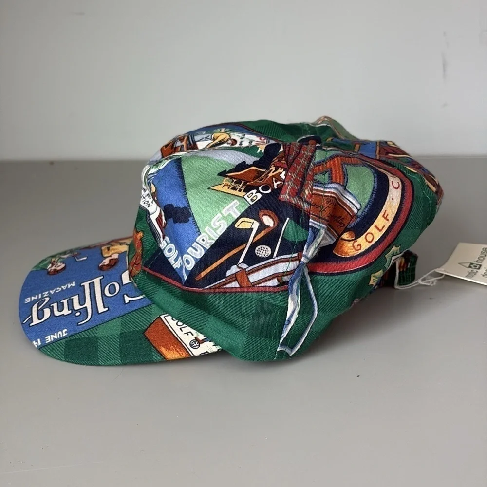 Nordic House Designs Golfing Print Cap Hat NWT